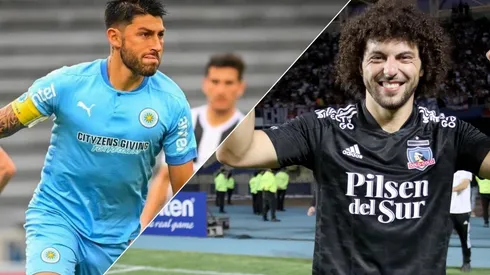 Alvaro Brun y su queque a Maxi Falcón