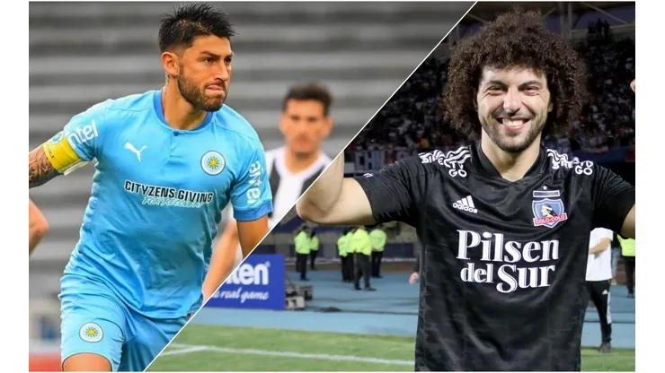 Alvaro Brun y su queque a Maxi Falcón
