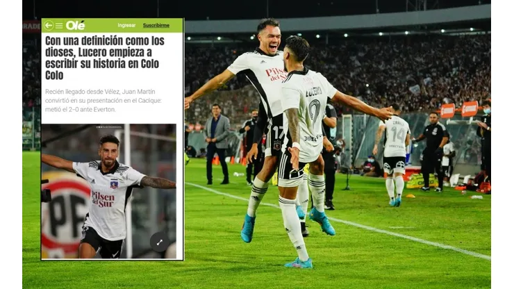Olé destacó el golazo de Lucero.