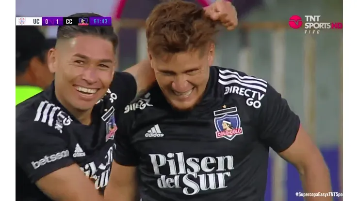 Leonardo Gil celebra su gol en la Supercopa.