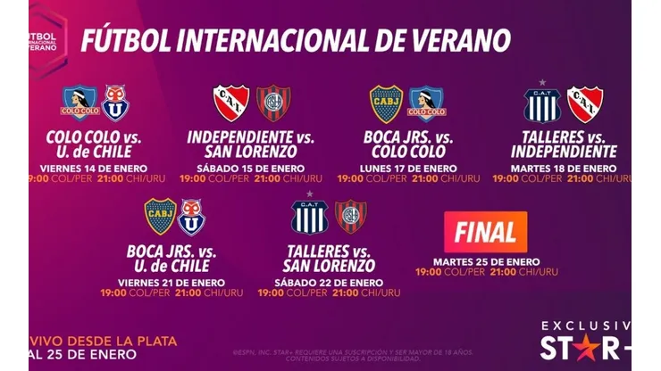 El hexagonal de verano será transmitido en exclusiva por Star+.