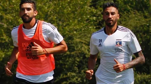 Lucero junto a Emiliano Amor, con quien compartió en Vélez Sarsfield.