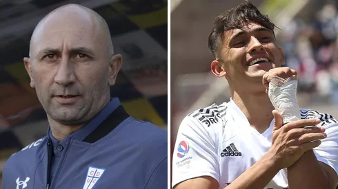 El D.T de los cruzados llenó de flores al Pibe