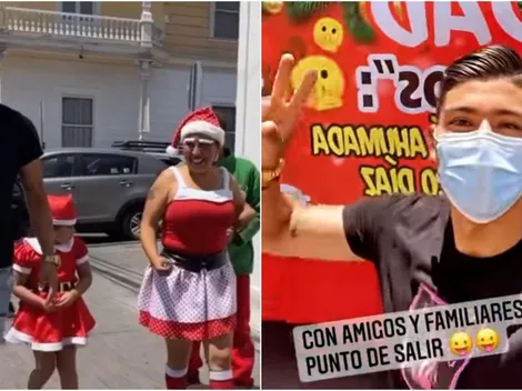 Cortés se viste de ayudante de Santa Claus y reparte regalos en Iquique