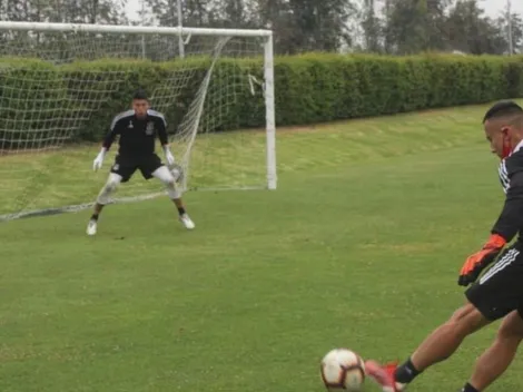 Cortés llegó a entrenar al Monumental en medio de sus vacaciones
