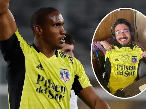 Carabalí cumple y le da camiseta autografiada a hincha con discapacidad