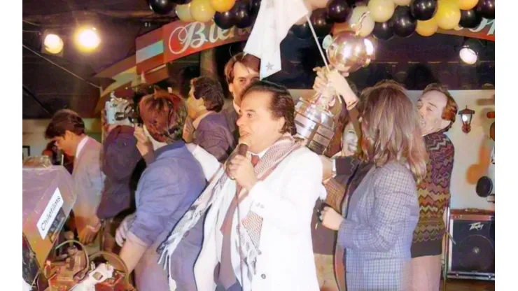 Luis Dimas dijo presente en los festejos de la Libertadores 1991.