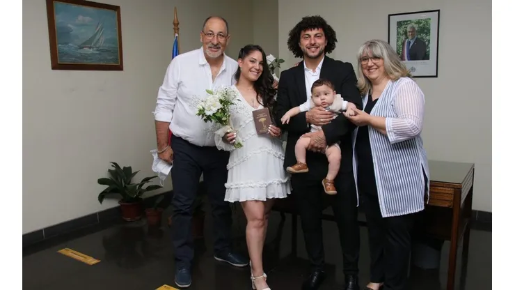 Maxi Falcón en su matrimonio.