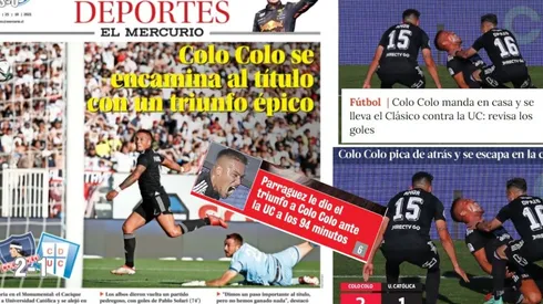 Las portadas que dejó el triunfo de Colo Colo en el clásico ante la UC