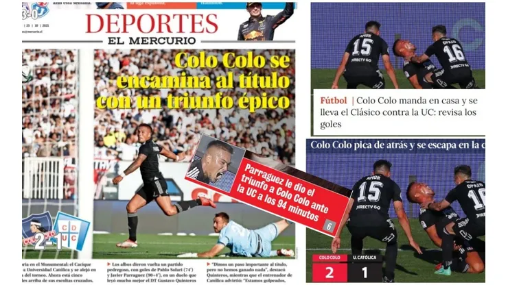 Las portadas que dejó el triunfo de Colo Colo en el clásico ante la UC