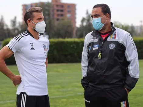 Santos fue el invitado de Venezuela en su entrenamiento en el Monumental