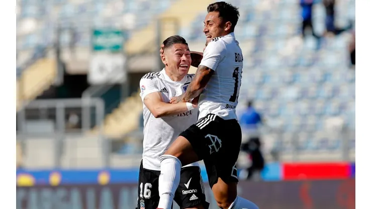 Marcos Bolados festejando en el Superclásico.