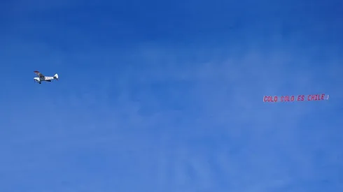 "Colo Colo es Chile", decía el lienzo desplegado sobre El Teniente.