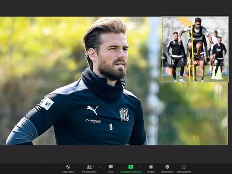 Santos conoció y entrenó con sus compañeros vía zoom