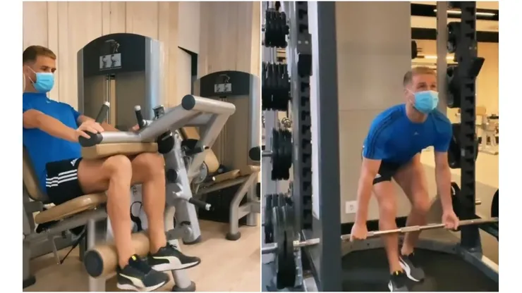 Christian Santos se preparó físicamente de manera individual | Foto: Instagram