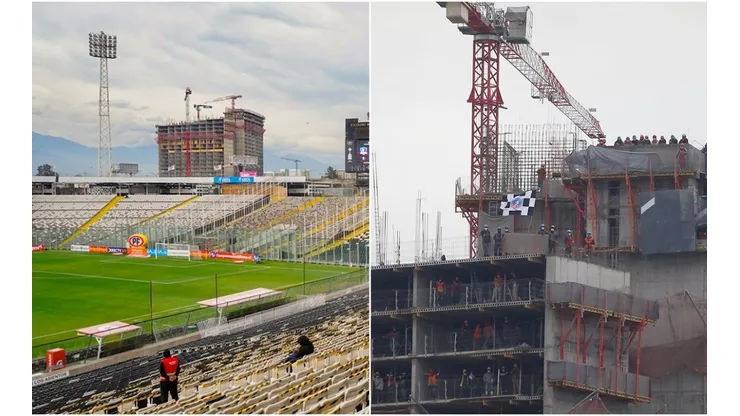 Desde las alturas del edificio se podía ver algo del partido ante los hispanos.