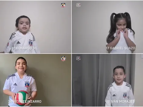 Niños hinchas del Cacique dan la formación en su día