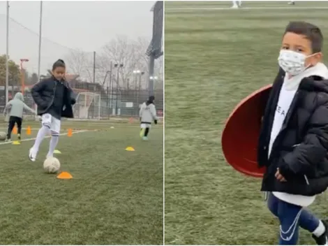 Hijos de Arturo Vidal asisten a una escuela de Colo Colo