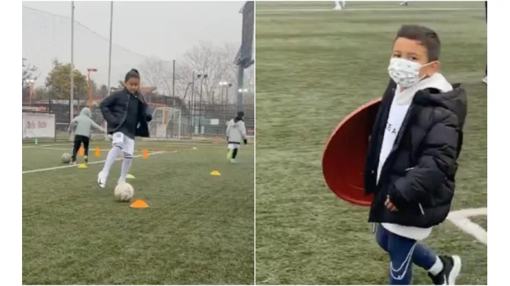 Los hijos del King en una escuela de Colo Colo