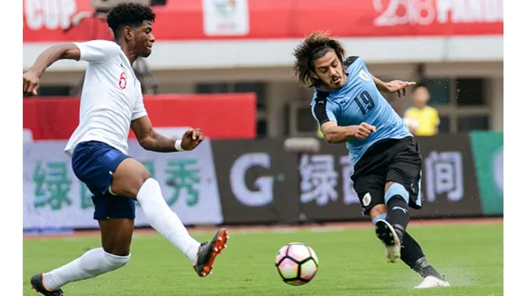 Thiago Vecino con la selección uruguaya Sub-20