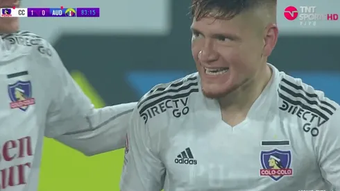 Leonardo Gil celebra su golazo contra Audax Italiano.