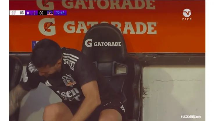 La calentura de Zaldivia tras ser reemplazado.