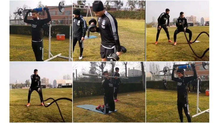Con intensidad trabajó el plantel de Colo Colo durante esta mañana | Foto: captura