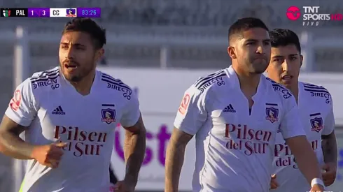 Los albos celebran el gol de Bolados.