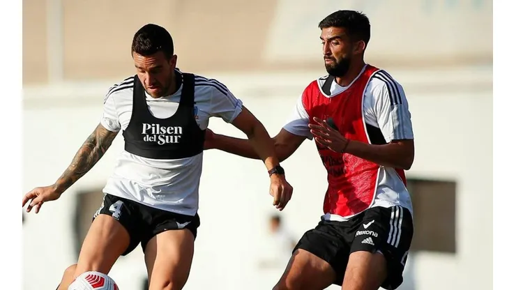 Emiliano Amor entrenando con Matías Zaldivia.