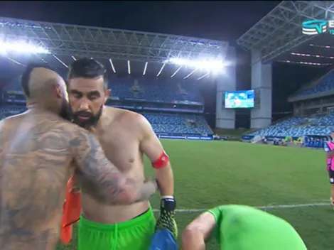 El lindo abrazo entre Bravo y Vidal tras el empate