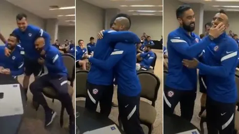 Vidal y Bravo se funden un hermoso abrazo que emociona a todo Chile
