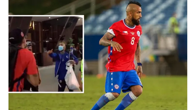 Vidal Emocionó a un hincha con su gesto | Foto: Agencia Uno - captura