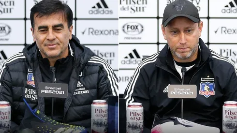 Quinteros y Mena atendieron juntos a los micrófonos en el estadio Monumental.