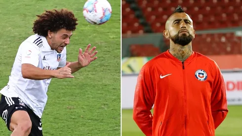 Maximiliano Falcón se cuadró con Arturo Vidal en esta pasada.