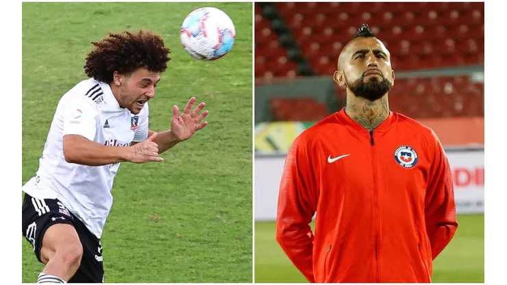Maximiliano Falcón se cuadró con Arturo Vidal en esta pasada.