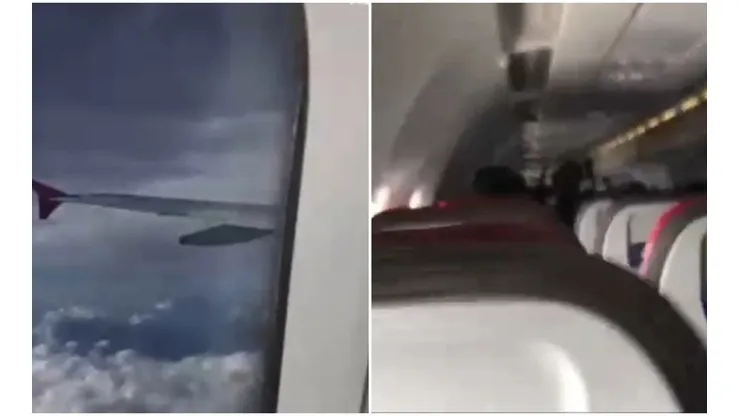 Un tenso momento registrado en el avión de la Roja.