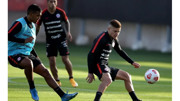 Daniel Gutiérrez y Leonardo Gil entrenando en Juan Pinto Durán.