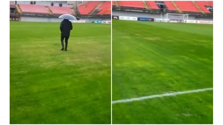 El césped del Nelson Oyarzún parece aguantar bien.
