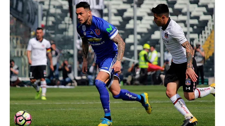 Pinilla anotó un tanto en su último Superclásico ante Colo Colo en el Monumental.