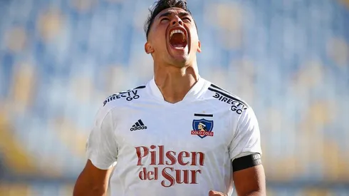 El desahogo de Iván Morales tras su gol a Everton.