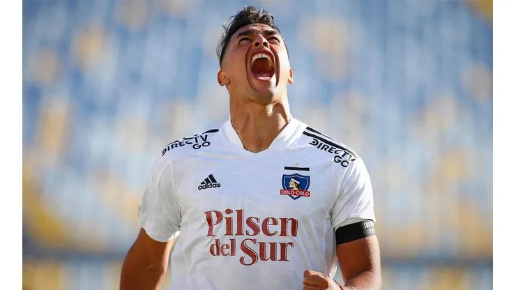 El desahogo de Iván Morales tras su gol a Everton.