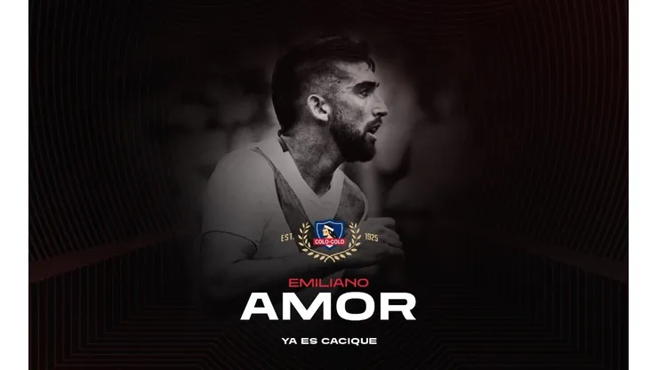 Emiliano Amor fue anunciado en las redes sociales oficiales de Colo Colo.