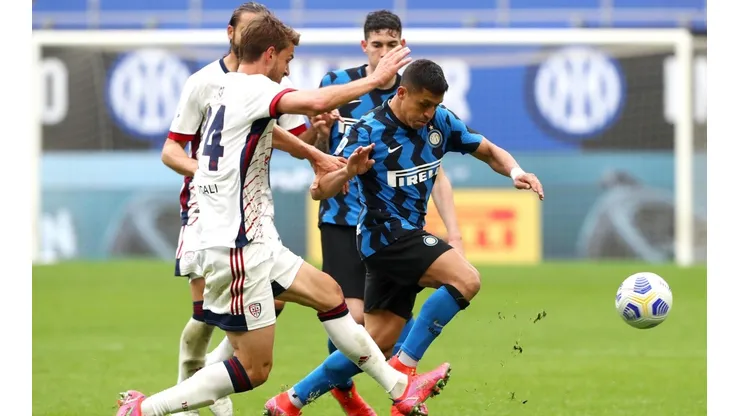 Alexis fue desde el arranque ante el Cagliari
