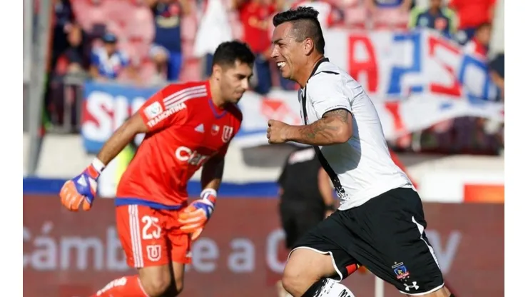 Uno de los tantos goles de Paredes a Herrera