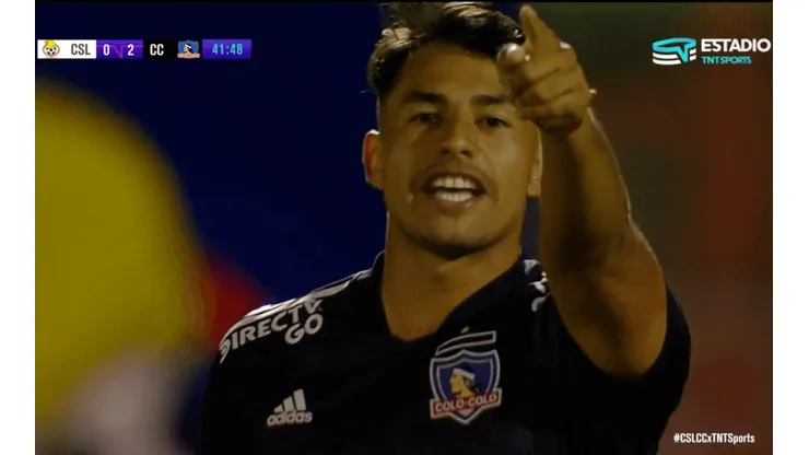 Morales celebra su segundo gol ante Cobresal.