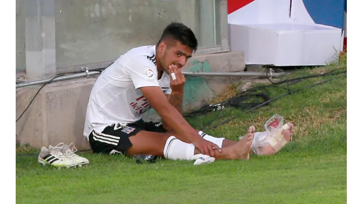 Felipe Campos tuvo que salir antes del final del primer tiempo contra La Calera.