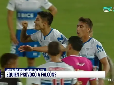 Video | La provocación de Huerta a Falcón que no percató el árbitro