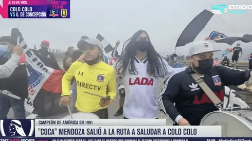 El Coca Mendaza alienta al Cacique en la carretera