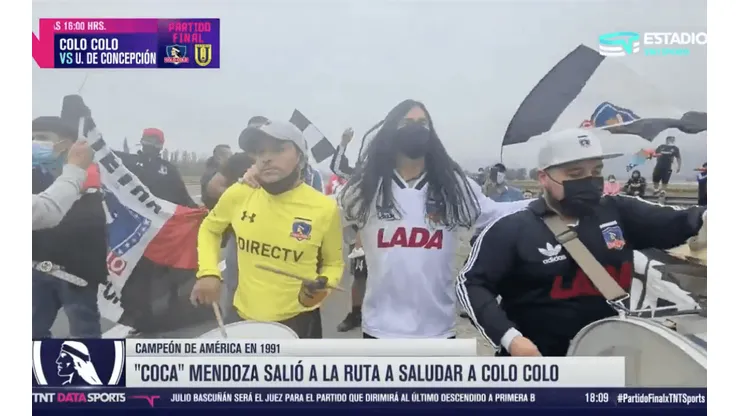 El Coca Mendaza alienta al Cacique en la carretera