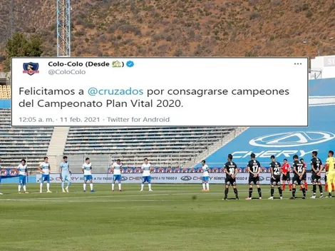 Colo Colo saludó a la UC por consagrarse campeón del fútbol chileno